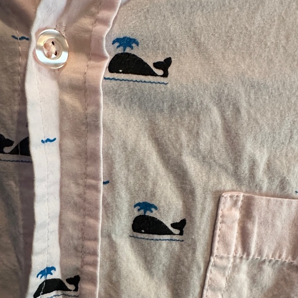 Men's Pink Whale Print Button Down Shirt - Picture 3 of 3